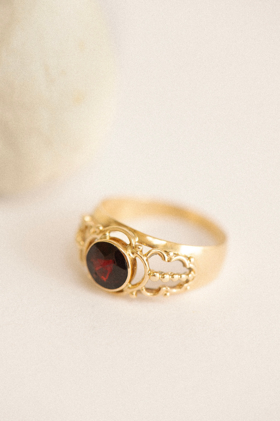 Vintage Filigree Garnet