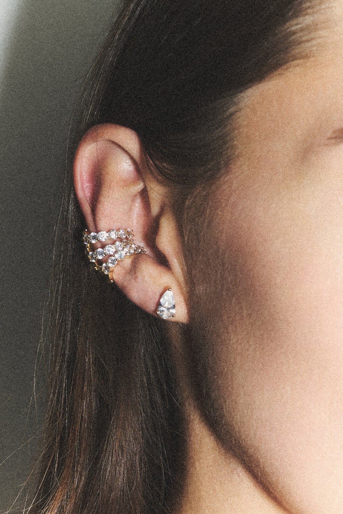 Diamond Tear stud