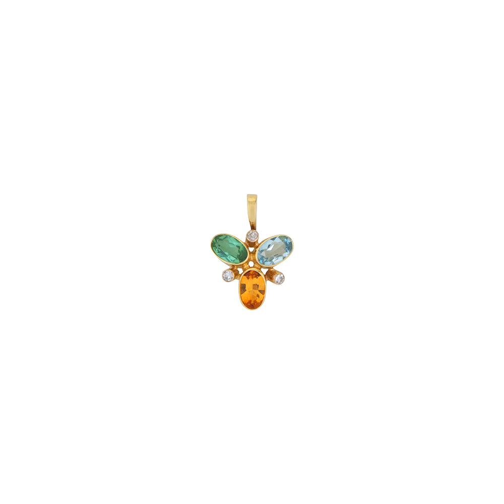 Vintage Emerald Citrine Topaz