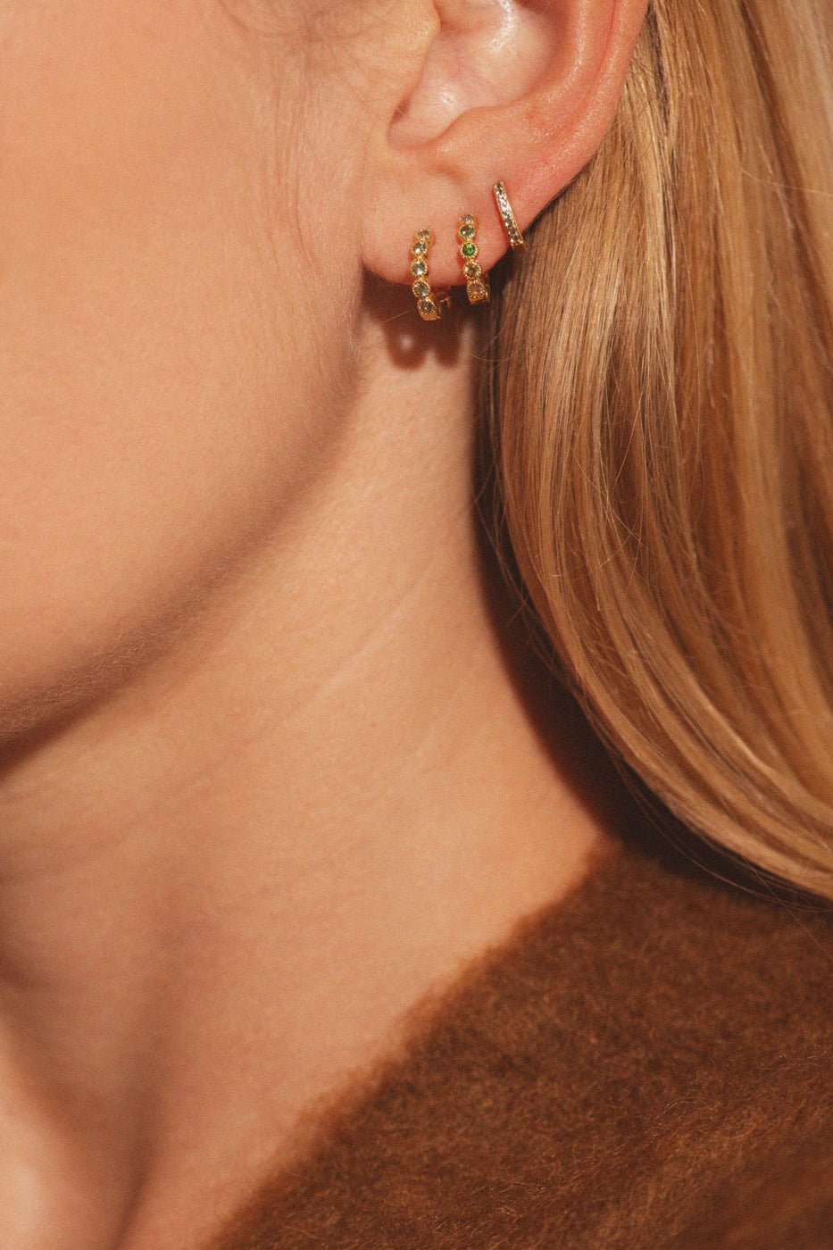 Olive Green Swarovski Clip