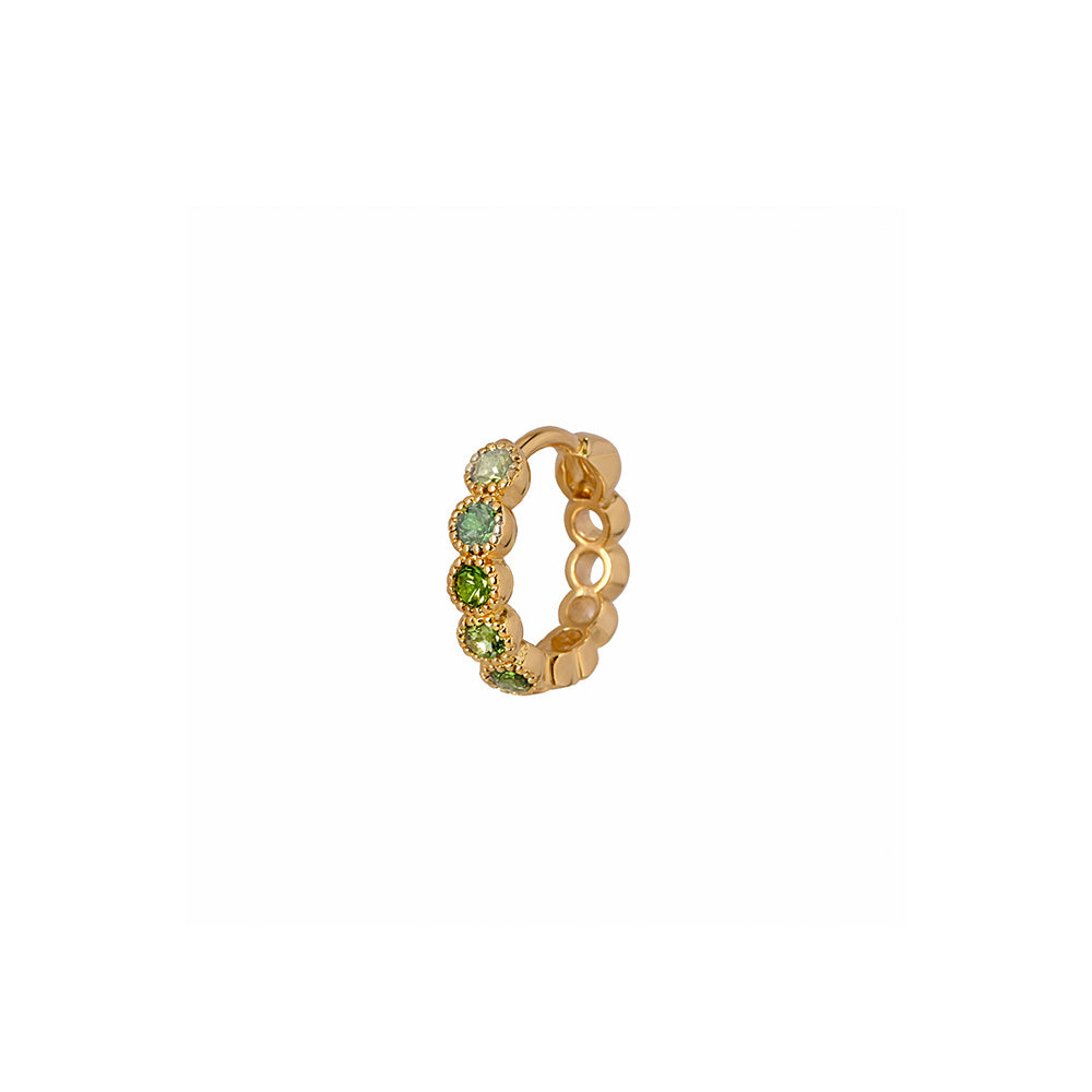 Multi Green Swarovski Clip