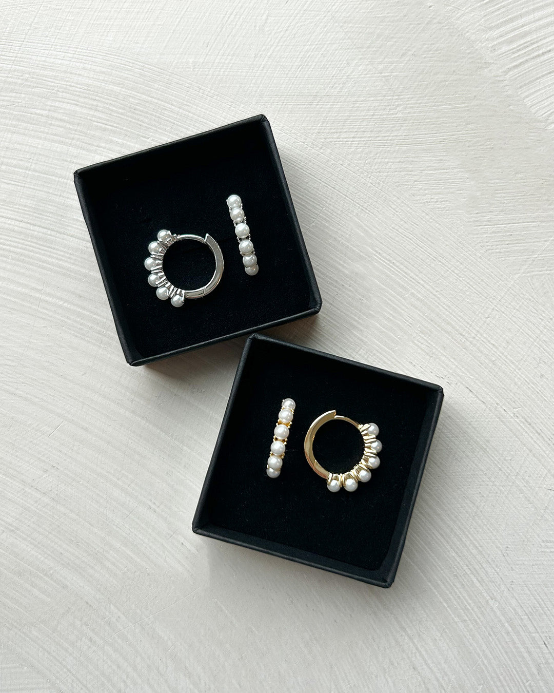 Perla Silver hoops