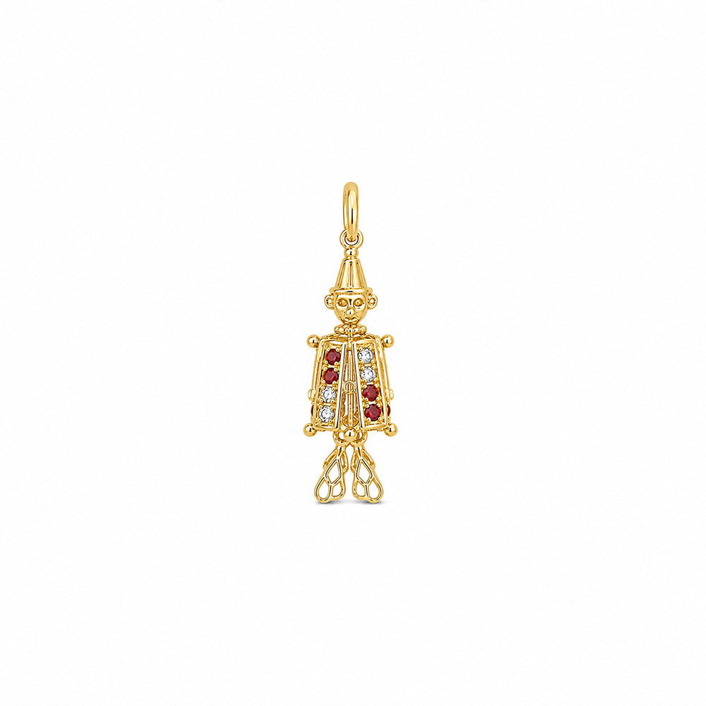 Vintage Dancing Clown Charm