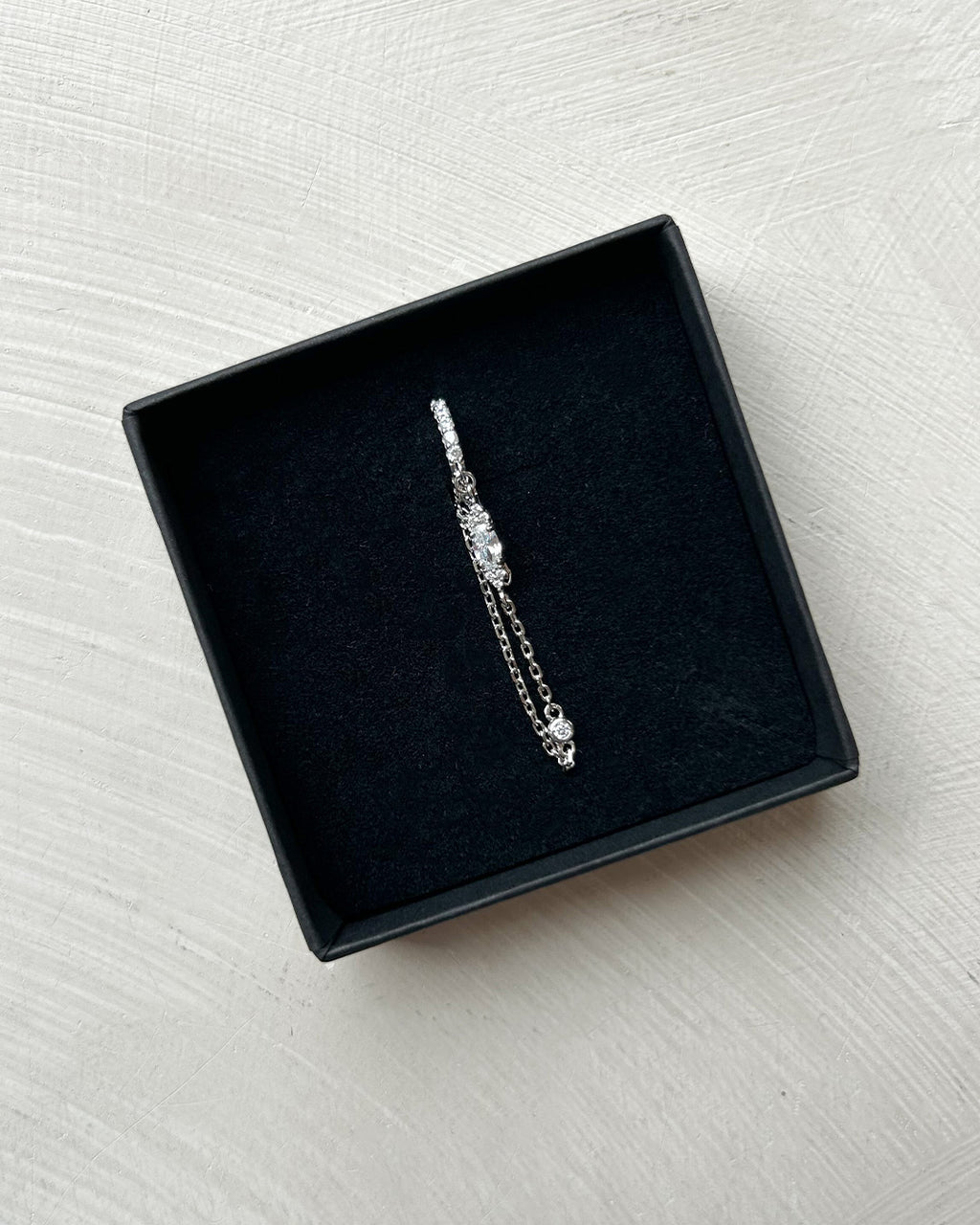 Strass Silver White Oval