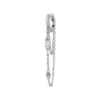Strass Silver White Oval