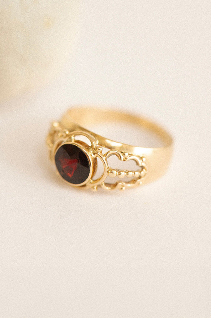 Vintage Filigree Garnet