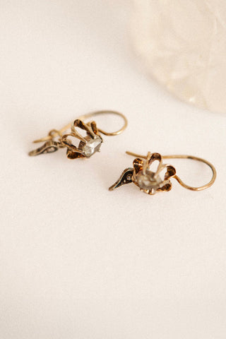 Vintage Grey Rose Earring
