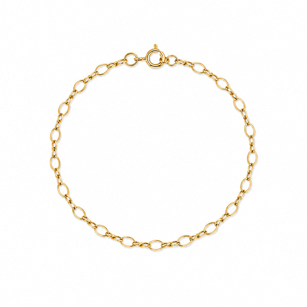Oval Twist Ankle Bracelet