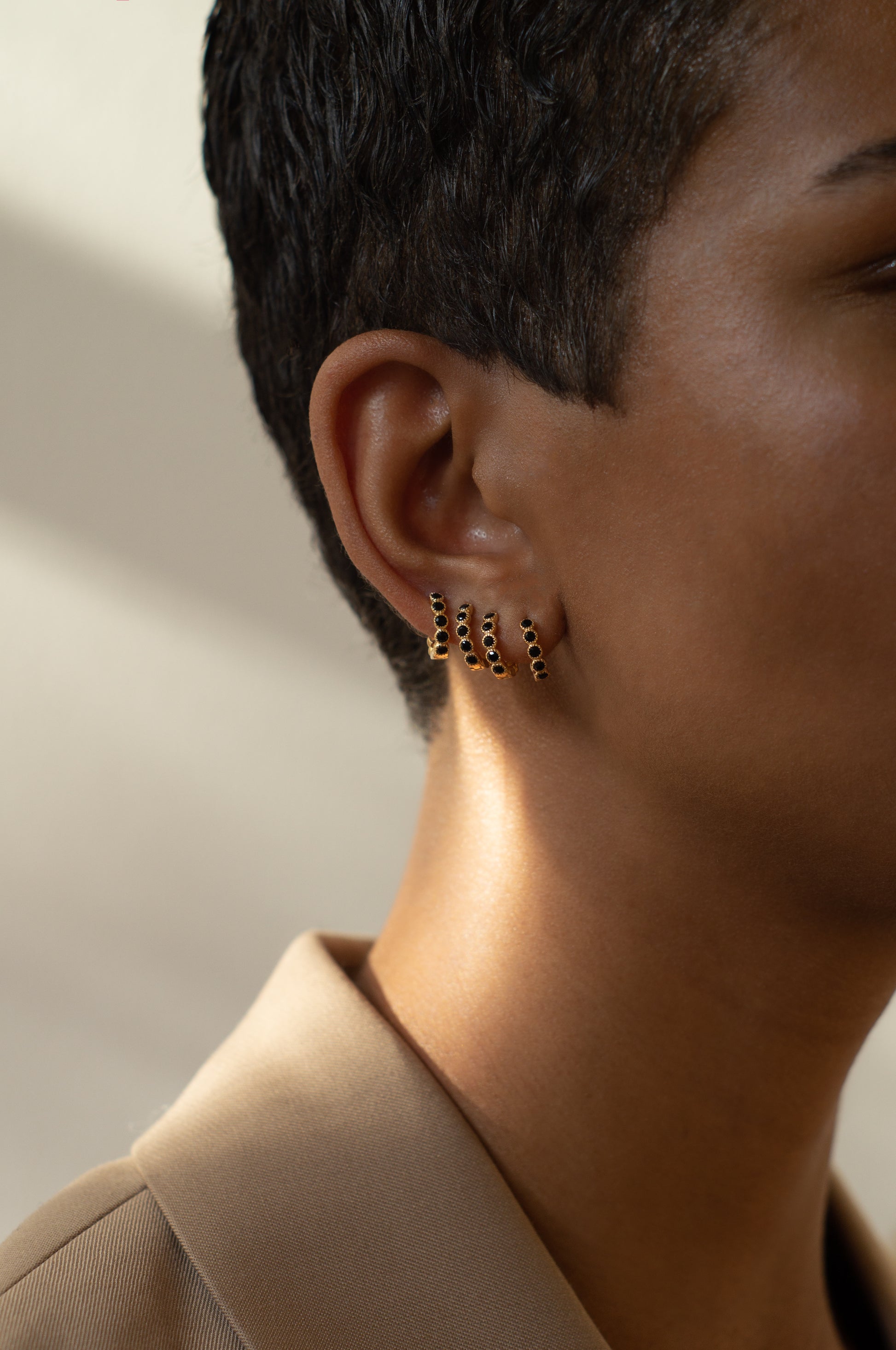 Black Swarovski Clip