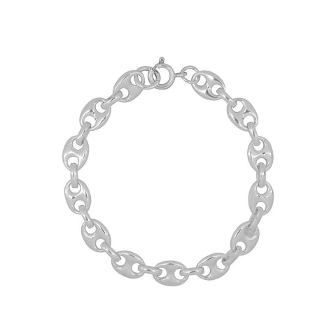 Button Silver bracelet