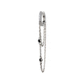 Strass Silver Circle black