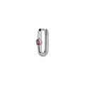 Oval Pink Silver