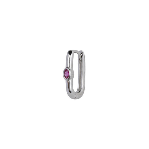 Oval Pink Silver