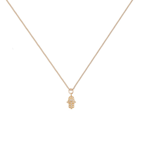 Shiny Hamsa necklace